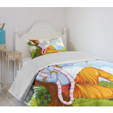 Playing Flute Forest Bedspread Set