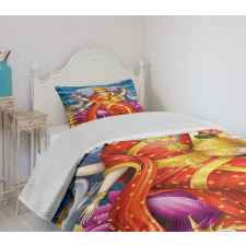 Figure of Wealth Festive Bedspread Set