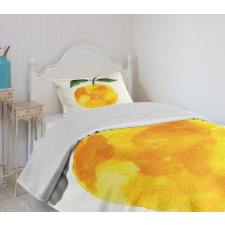 Watercolor Lemon Bedspread Set