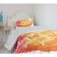 Motivational Grungy Art Bedspread Set