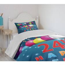 24th Birthday Party Bedspread Set