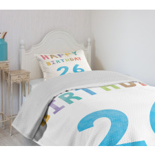 Soft Celebration Sign Bedspread Set