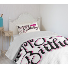 Typo Message Bedspread Set