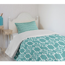 Retro Squares Design Bedspread Set