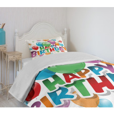 Balloon Burst Celebration Bedspread Set