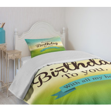 Sincere Greeting Blur Bedspread Set