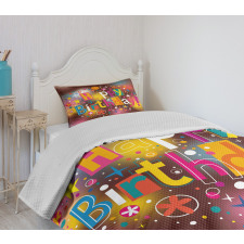 Birthday Message Fun Bedspread Set