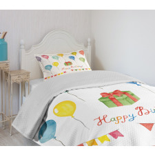 Watercolor Birthday Bedspread Set
