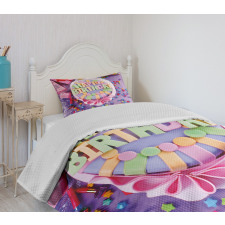 Birthday Cake Presents Bedspread Set