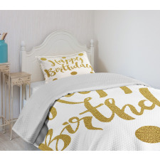 Hand Writing Greeting Bedspread Set