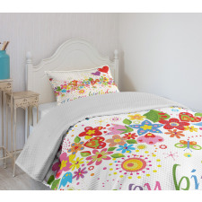 Colorful Meadow Flourish Bedspread Set