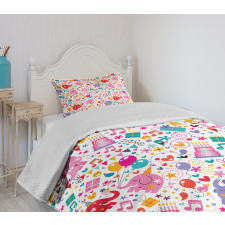 Children Party Theme Bedspread Set