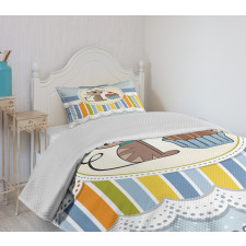Baby Cat with Cake Bedspread Set