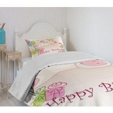 Girls Teddy Bears Bedspread Set