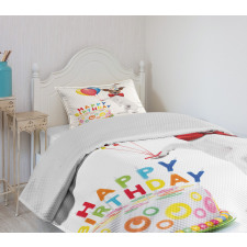 Dance Party Dog Cake Bedspread Set