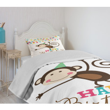 Monkey Cone Flag Bedspread Set