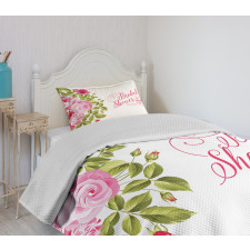 Bride Shabby Flowers Bedspread Set