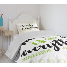 Lettering Phrase Bedspread Set