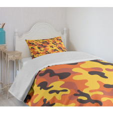 Lively Colorful Camo Art Bedspread Set