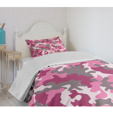 Feminine Camo Vibrant Bedspread Set