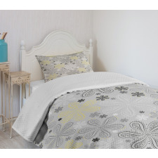 Style Yellow Flower Bedspread Set