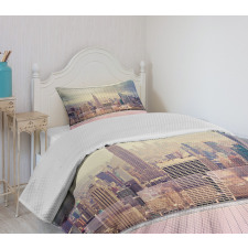 New York Usa Roof View Bedspread Set