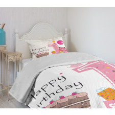 First Birthday Cake Bedspread Set