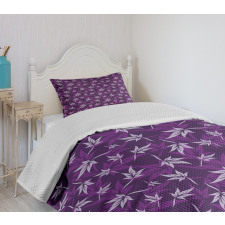 Abstract Lily Flowers Bedspread Set