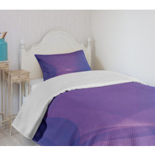 Indigo Wavy Modern Art Bedspread Set