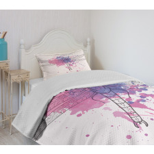 Grunge Moth Dragonfly Bedspread Set