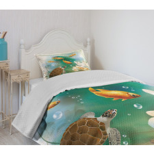 Aquarium Animals Bedspread Set