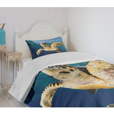 Hawksbill Sea Turtle Bedspread Set