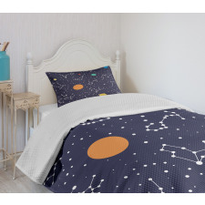 Zodiac Planets Bedspread Set