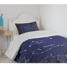 Zodiac Doodle Art Bedspread Set