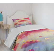 Vibrant Clouds Scenic Bedspread Set