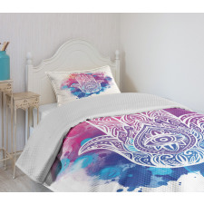 Watercolor Hamsa Art Bedspread Set