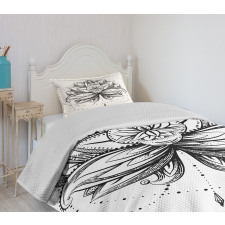 Ornamental Lotus Sketch Bedspread Set