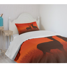Deer Doe Autumn Bedspread Set