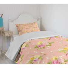 Bridal Roses Old Bedspread Set