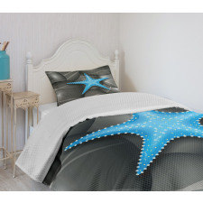 Blue Sea Star Bedspread Set