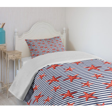 Maritime Themed Pattern Bedspread Set