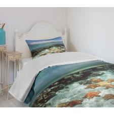 Sky Clouds Sea Bedspread Set