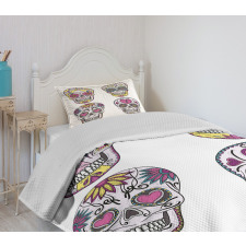 Mexican Skulls Set Bedspread Set