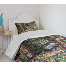 House Forest Wall Bedspread Set