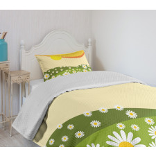 Daisy Flower Field Sun Bedspread Set