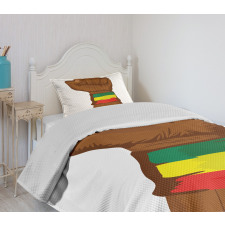 Ethiopian Flag Colors Bedspread Set