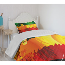 Reggae Music Singer Bedspread Set