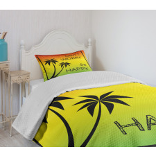 Positive Music Lettering Bedspread Set