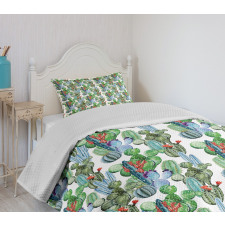 Hawaiian Summer Theme Bedspread Set