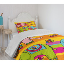 Funky Floral Bedspread Set